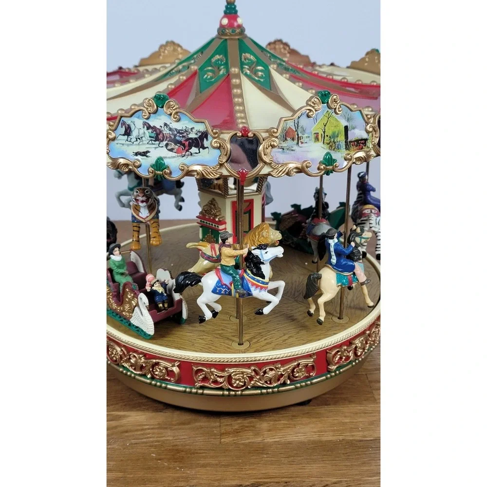 Mr Christmas Holiday Around The Carousel‎ 1997 Vintage Musical w/Original Box